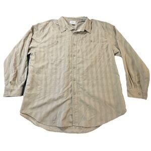 Knightsbridge men’s button-down shirt 3x Tan Texture Long Sleeve Casual